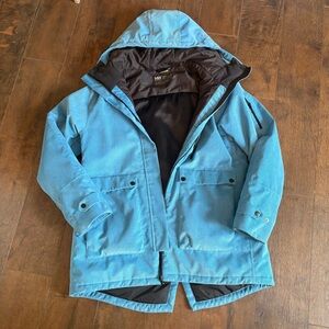 Helly Hansen Women’s Blue Hooded Ski/snowboard jacket AND bib overalls